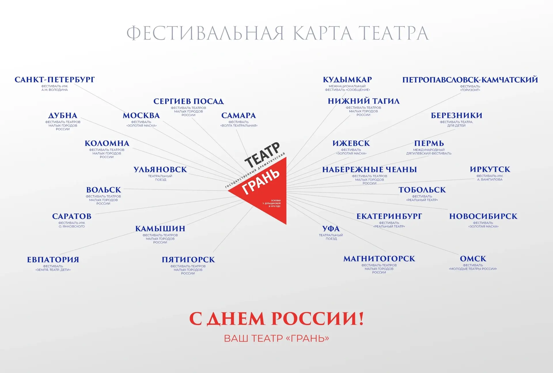 ДРУЗЬЯ, ПОЗДРАВЛЯЕМ ВАС С ДНЕМ РОССИИ!!!!

Специально к 12 июня мы подготовили необычную карту нашей