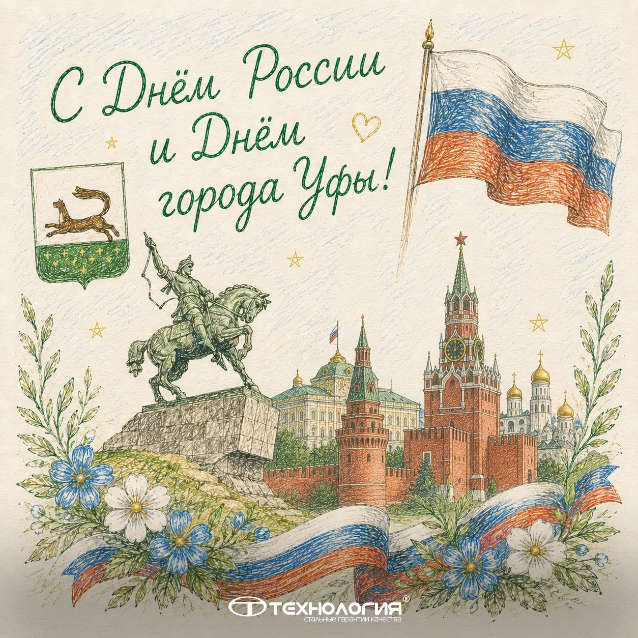 🇷🇺 Поздравляем с Днём России и Днём города Уфы!

Эти праздники объединяют нас чувством гордости за