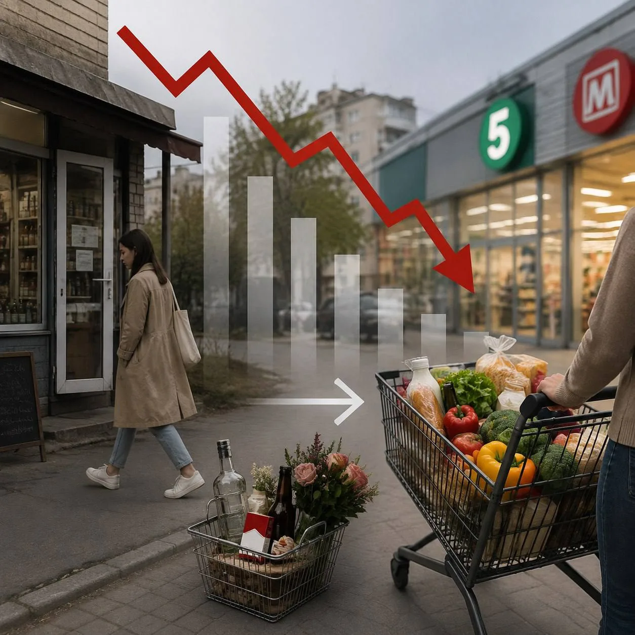 📉 Тренд на экономию: трафик в магазинах «у дома» продолжает снижаться