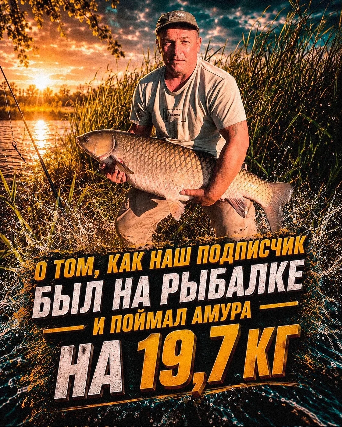 🎣 Трофей на 19,7 кг! Красавец амур