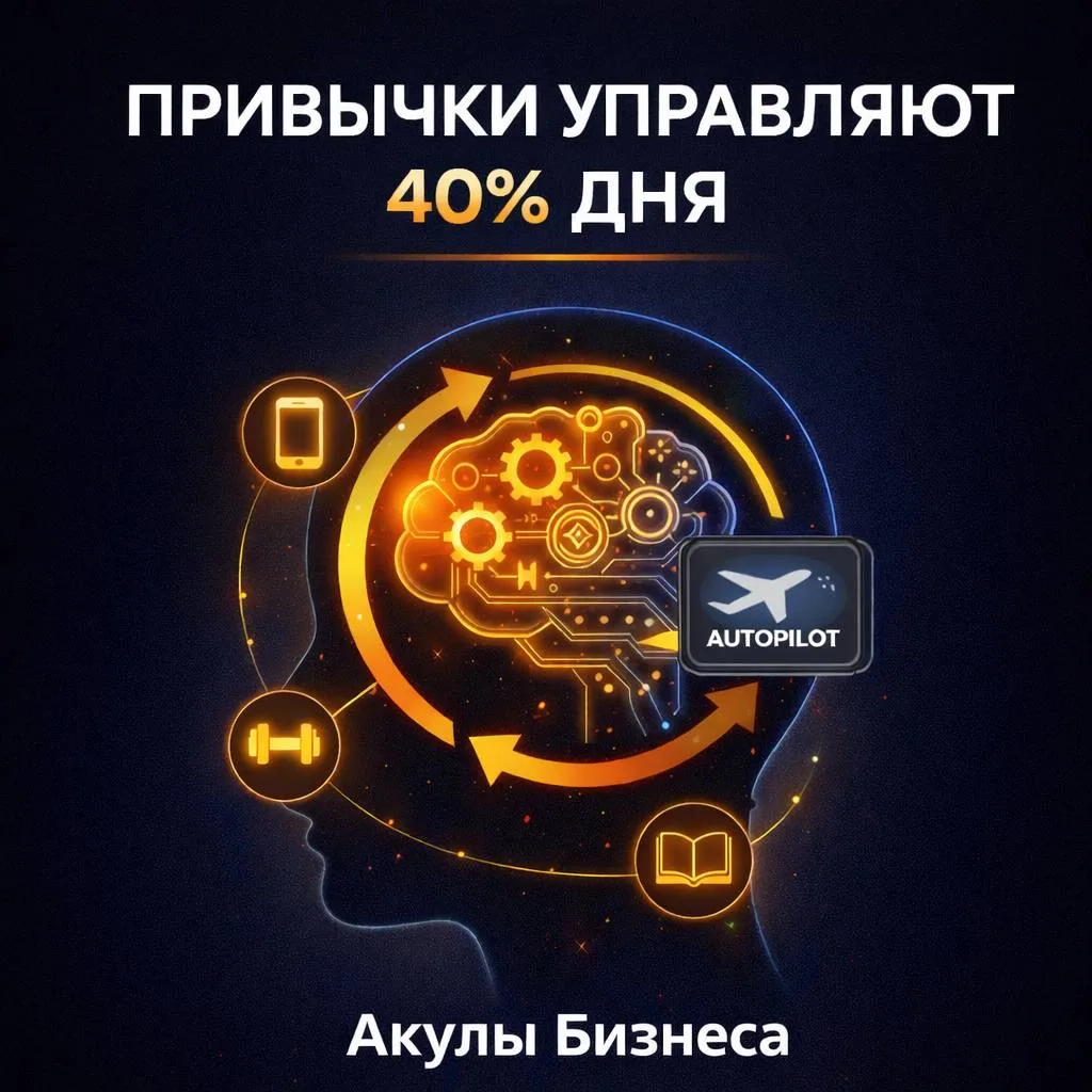 🧠 Привычки управляют 40% твоих действий.