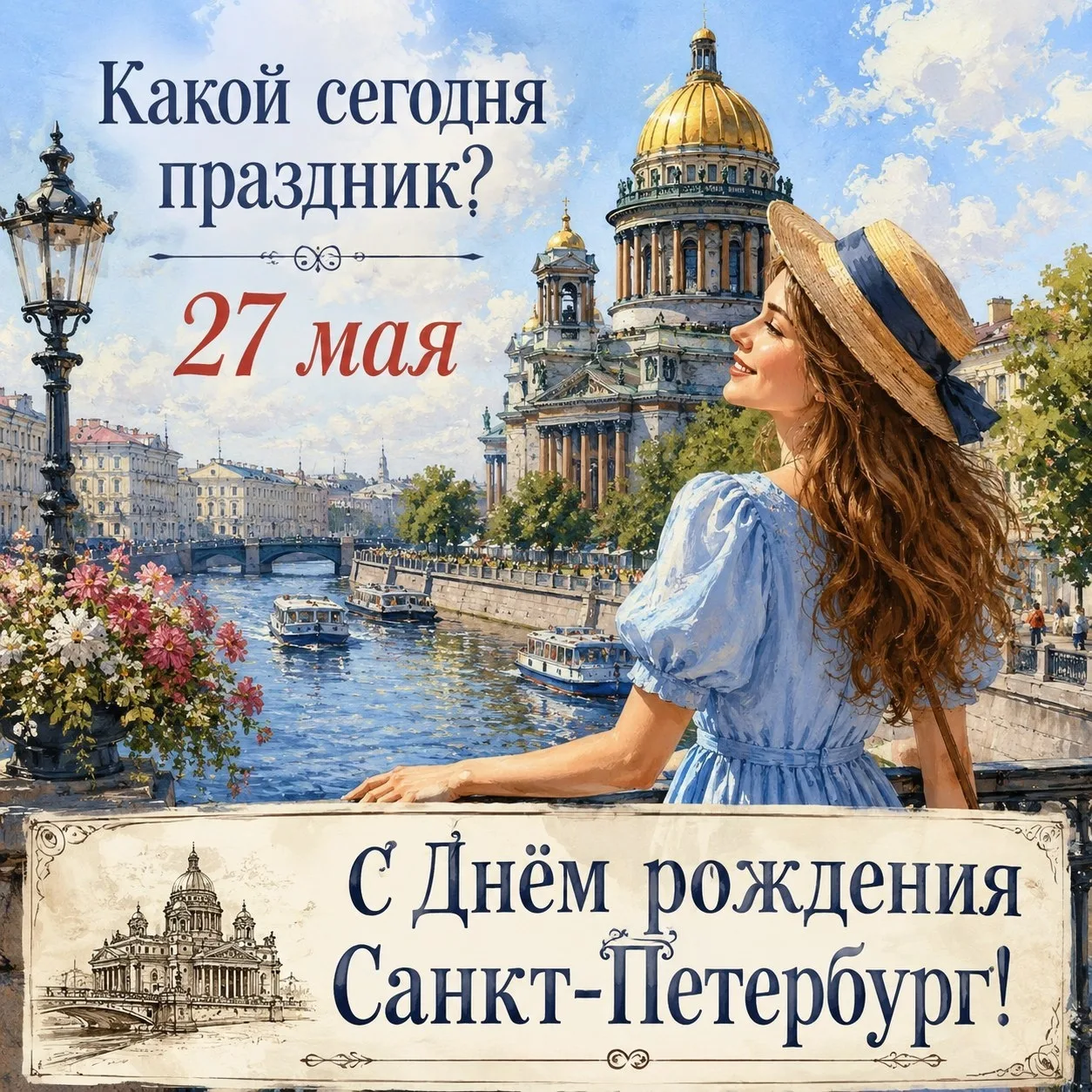 🗓  27 мая – отмечается 16 праздников.  ✅ День города Санкт-Петербург ✅ День смелых решений ✅ День из