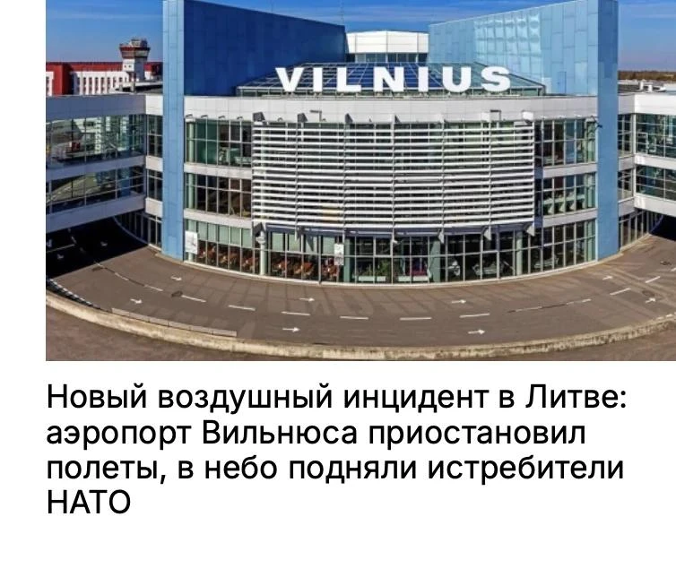 Причина - кто-то в аэропорту Вильнюса заговорил по-русски...