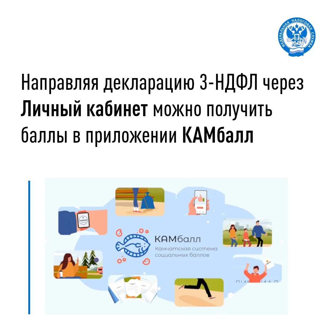 В приложении КамБалл можно получить бонусы за направление декларации 3-НДФЛ через личны...