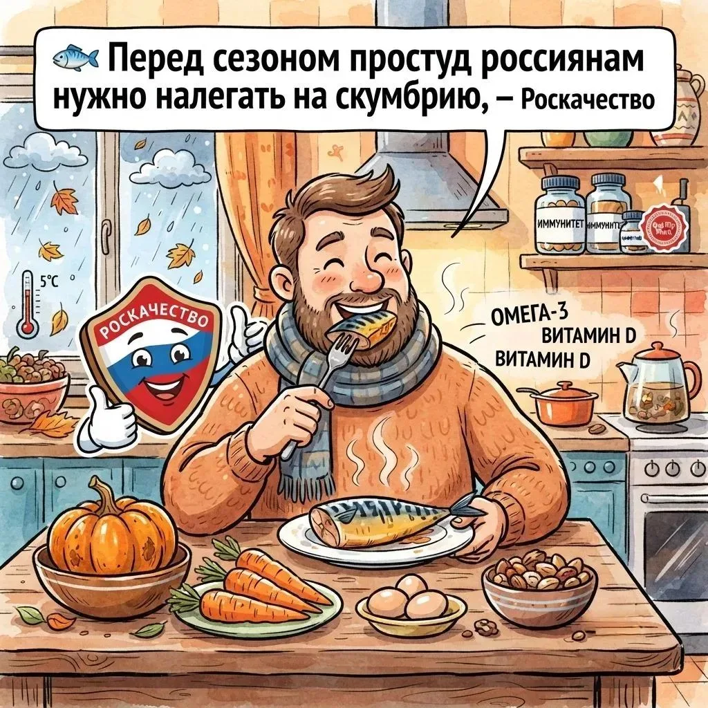 🐟 Перед сезоном простуд россиянам нужно налегать на скумбрию, — Роскачество