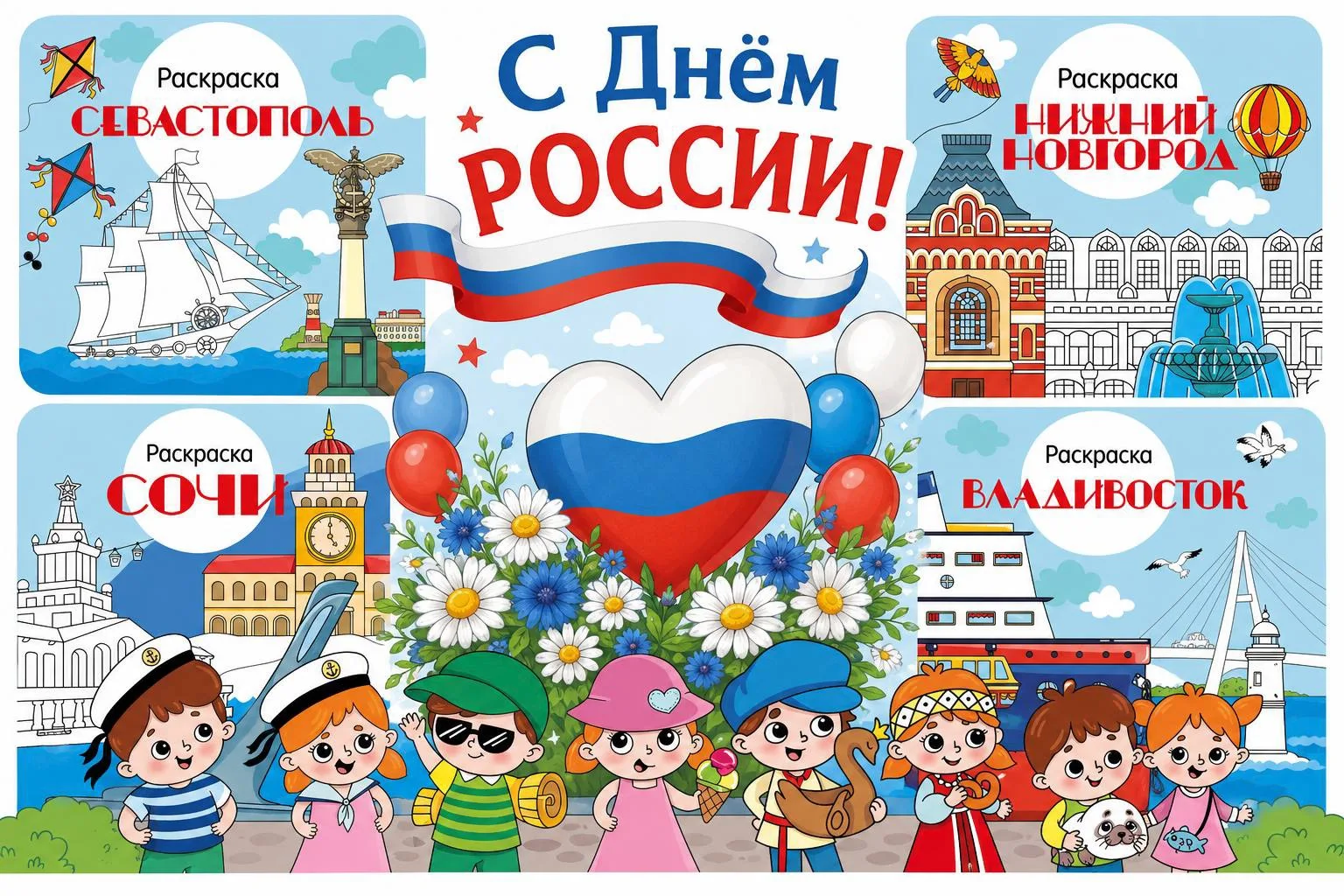 Дорогие юные читатели,  родители и маленькие слушатели!

Поздравляем вас с Днём России! 🇷🇺

Наша с