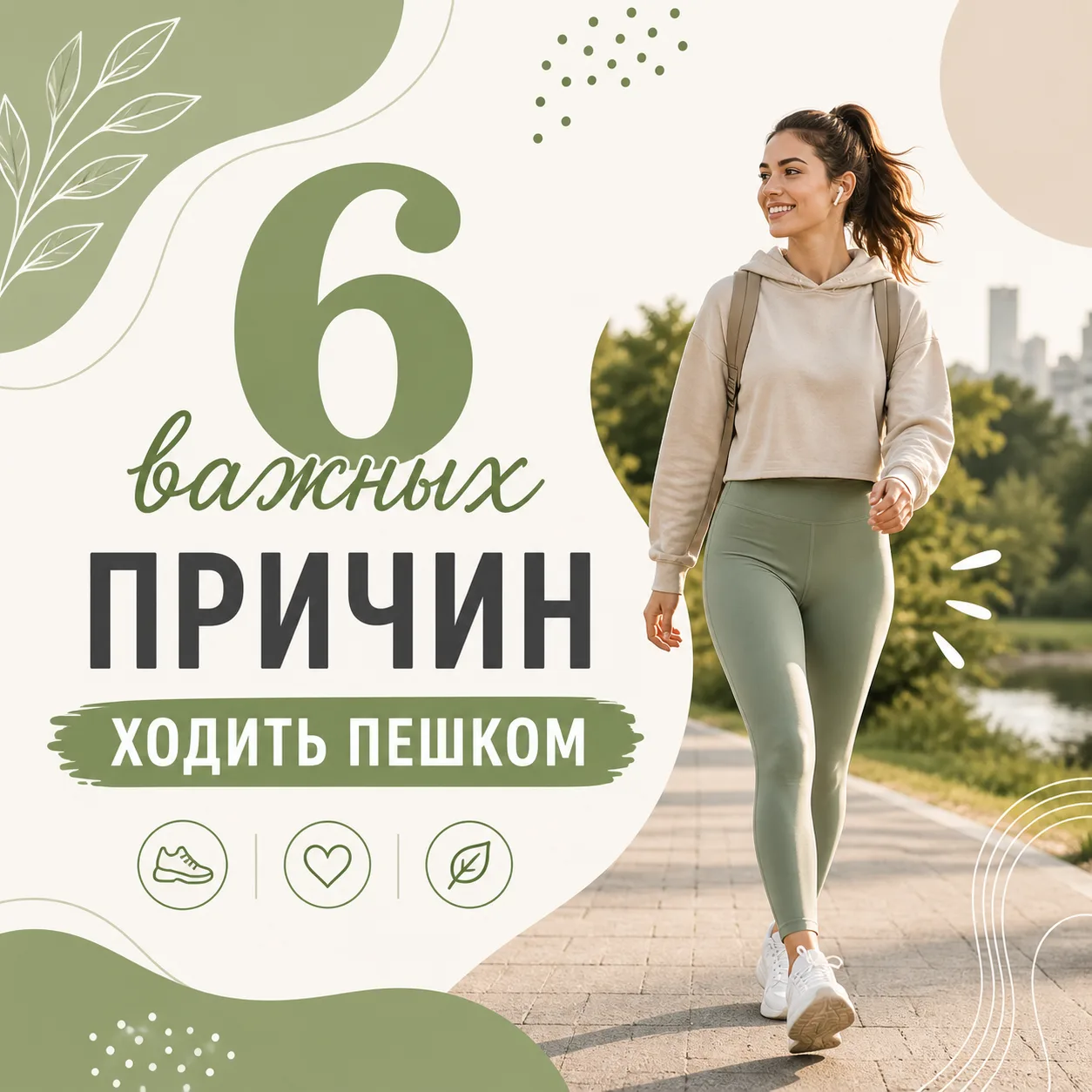 6 важных причин ходить пешком⁣ ☺️