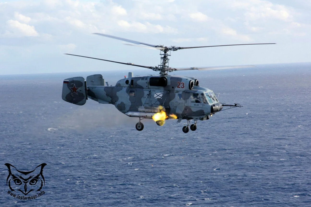 ⚓🇷🇺 Корабельные транспортно-боевые вертолёты "Ка-29" МА ВМФ России. Вертолёты впервые...