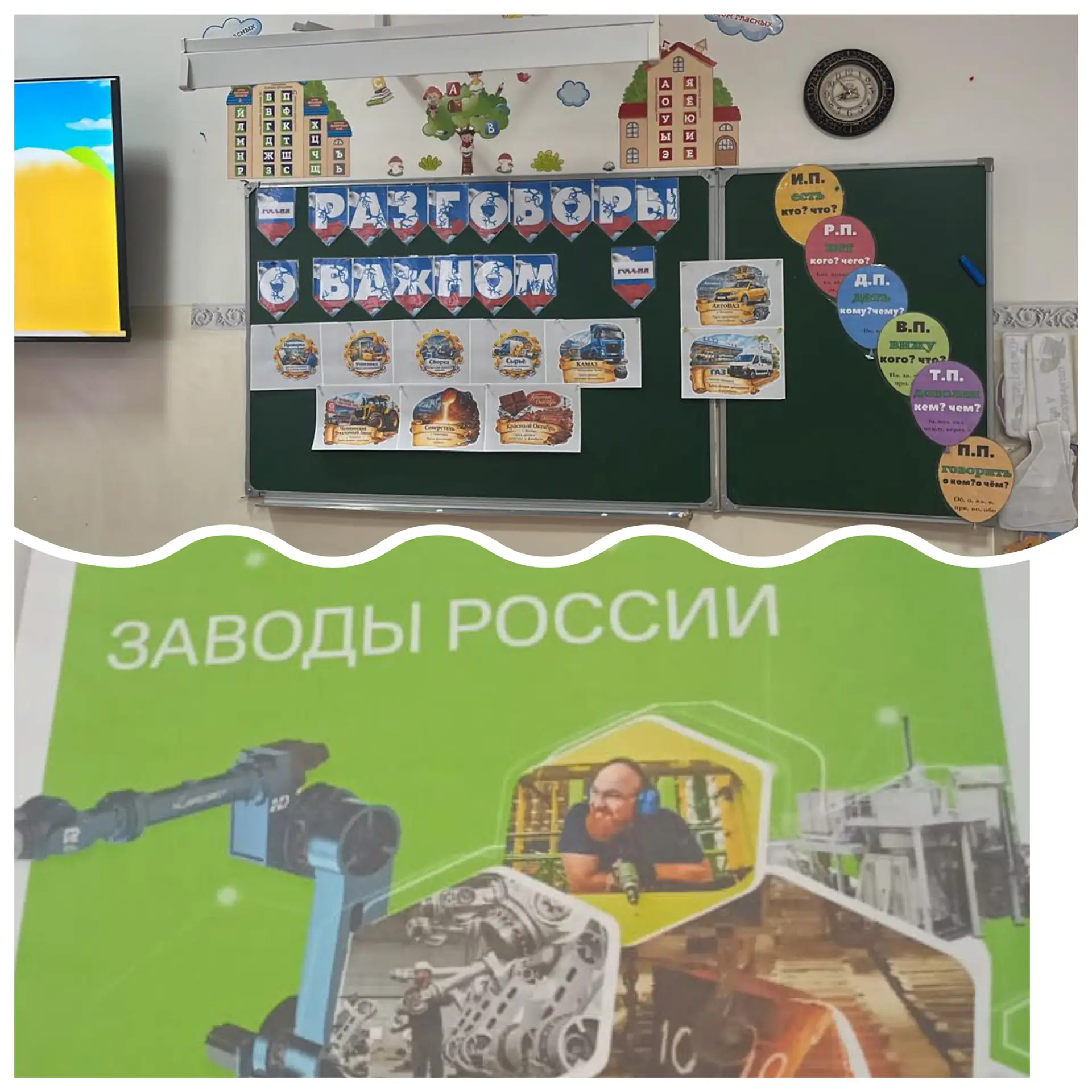 Цель занятия «Заводы России» (например, в рамках «Разговоров о важном») — сформировать ...
