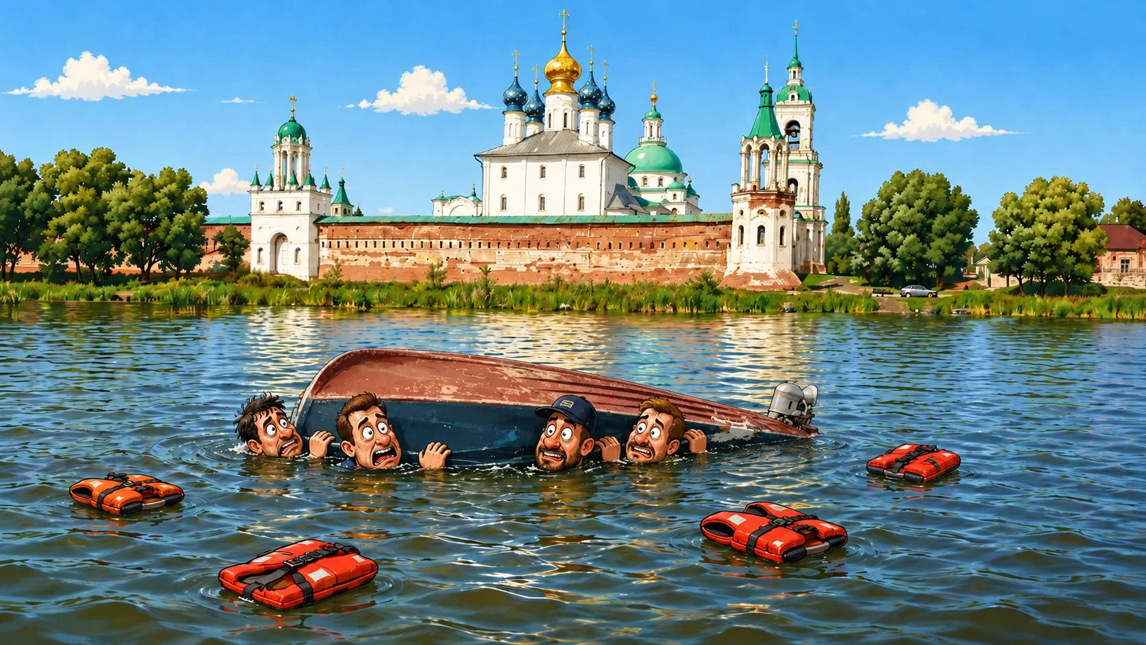 ⚠️Вечером 19 июля в Ростове Великом на озере Неро спасатели предотвратили возможную трагедию. 

Прим