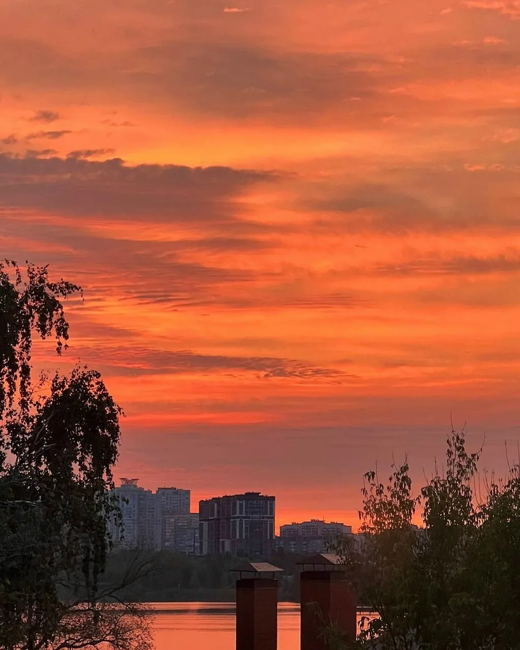 🌅 Огненные фотокарточки осеннего рассвета.