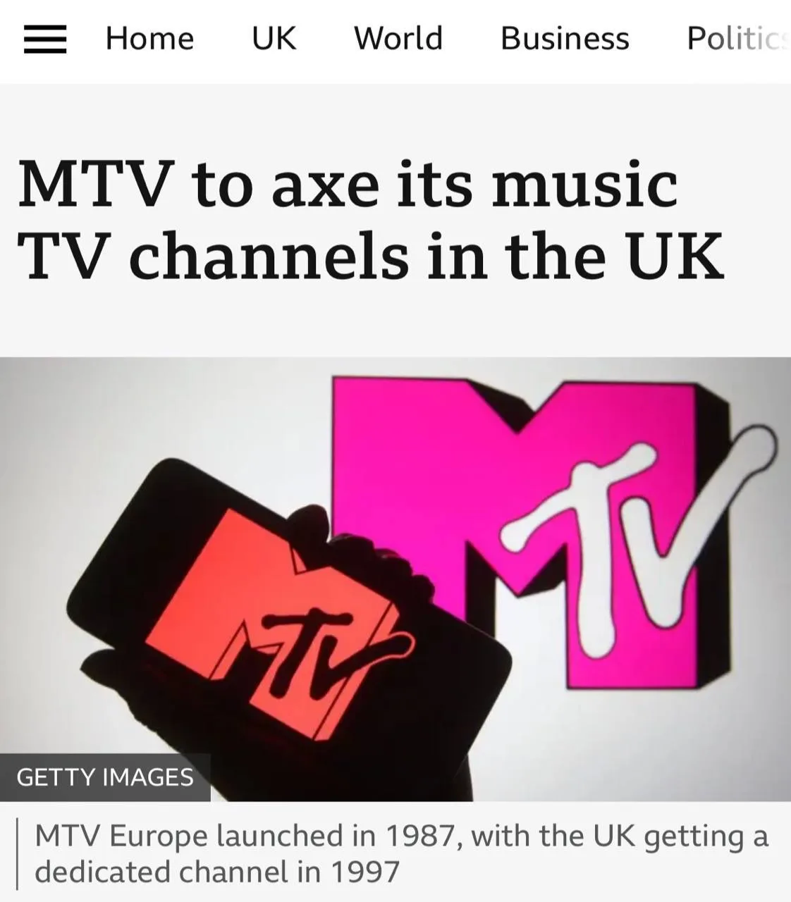 MTV объявил о закрытии своих телеканалов по всей Европе. Причина проста — зрители больше не включают