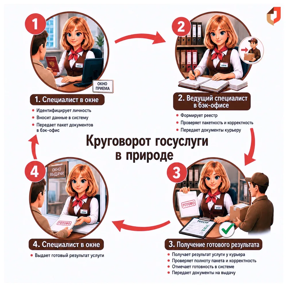В картинке мы описали процесс предоставления одной услуги заявителю, а таких услуг у на...