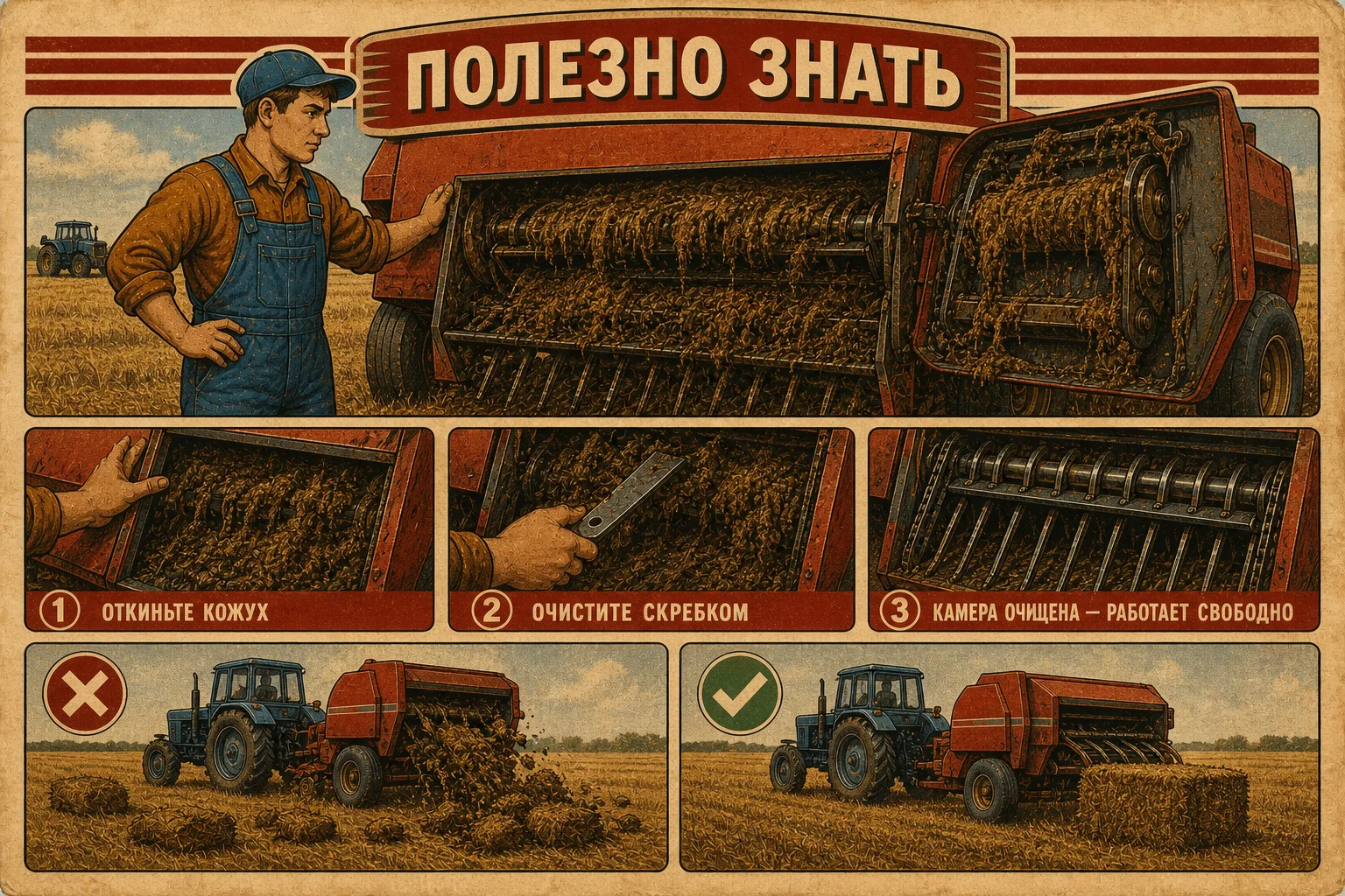 Пресс «не тянет» во влажной массе? Проверь очистку камеры
Налипание внутри камеры резко снижает эффе