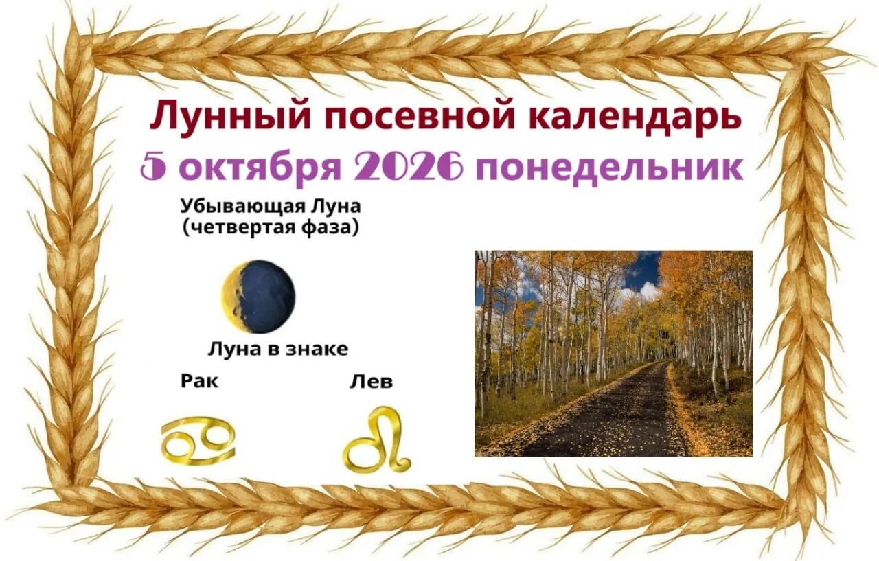 5️⃣ октября, понедельник