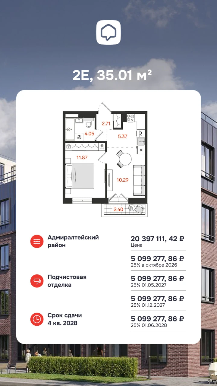 Рассрочки в ЖК «СТАВНИ Обводный»