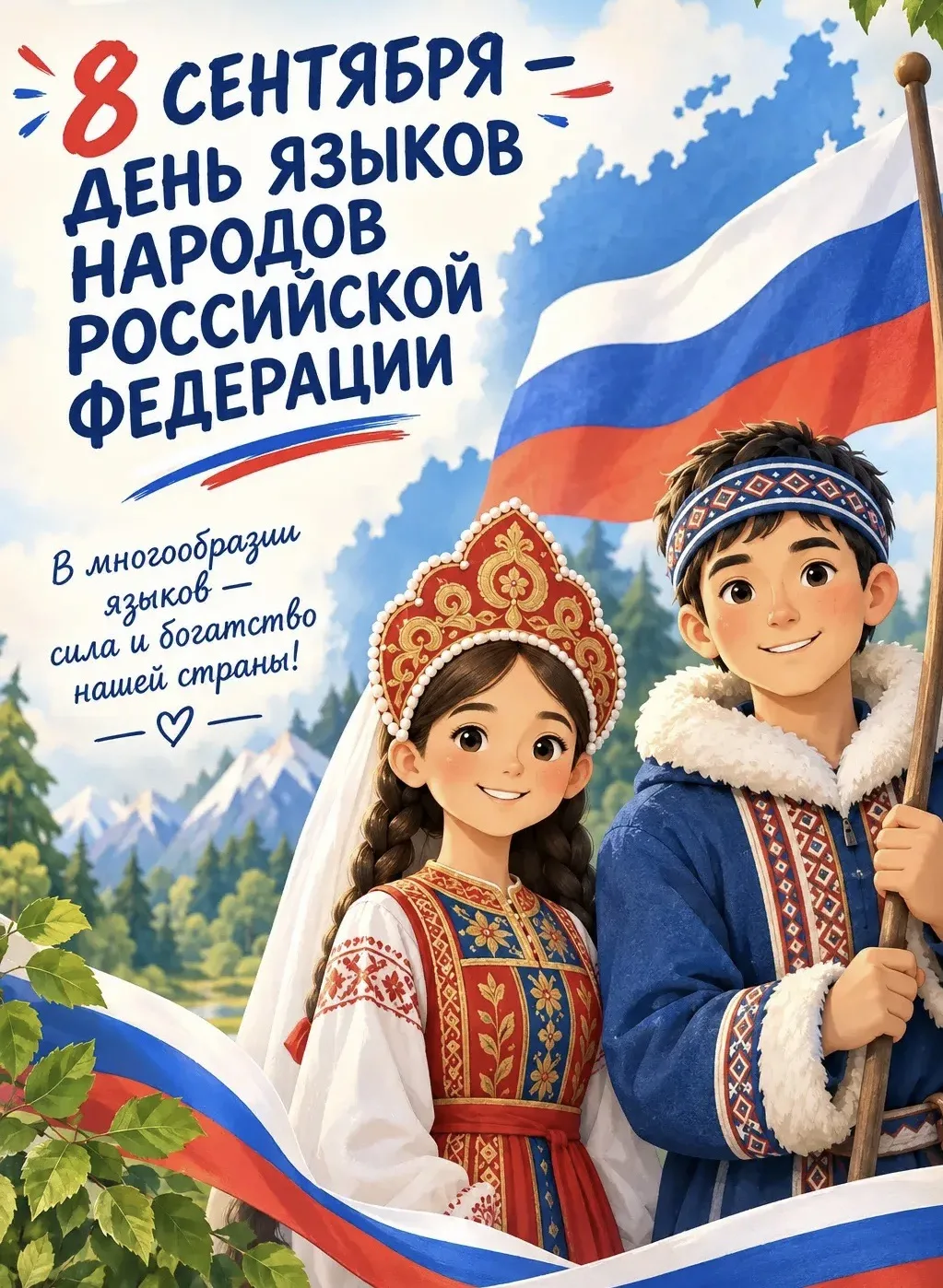 🌍 8 сентября — День языков народов Российской Федерации! 🇷🇺