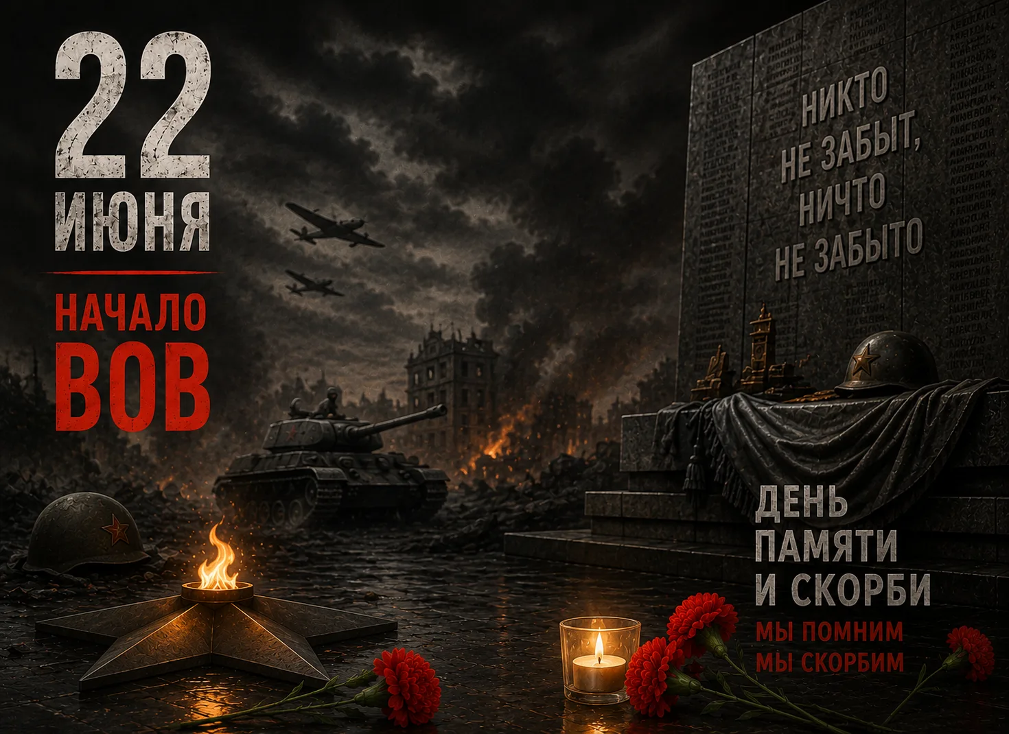 🕯️ 22 июня — День памяти и скорби.

В этот день, 22 июня 1941 года, началась Великая Отечественная 