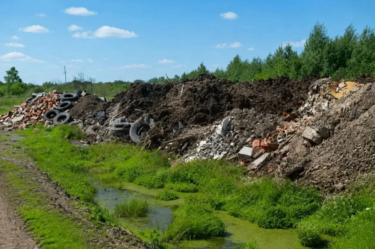 Под Екатеринбургом обнаружили новую незаконную свалку промышленных отходов в санитарной зоне водозаб
