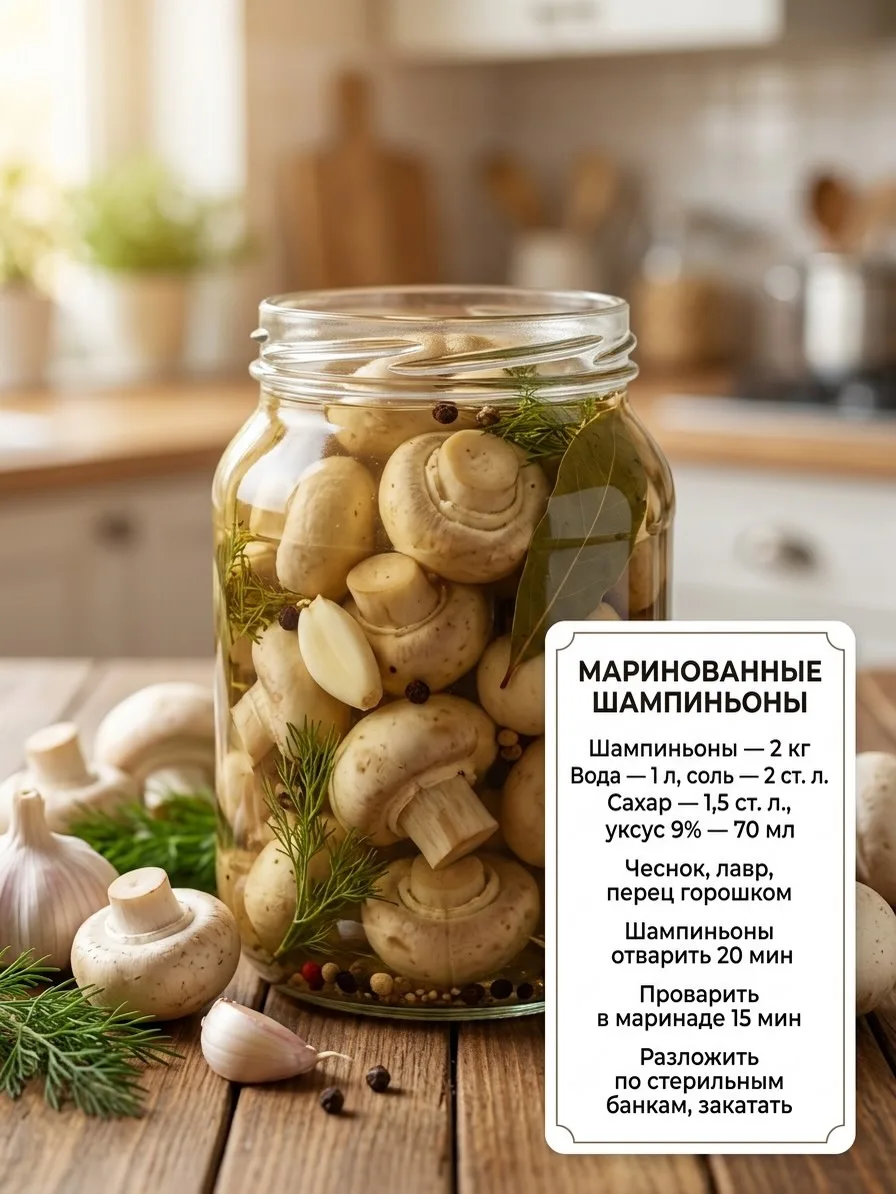 🍄 8 видов маринованных грибов на зиму — сохрани, чтобы не потерять!