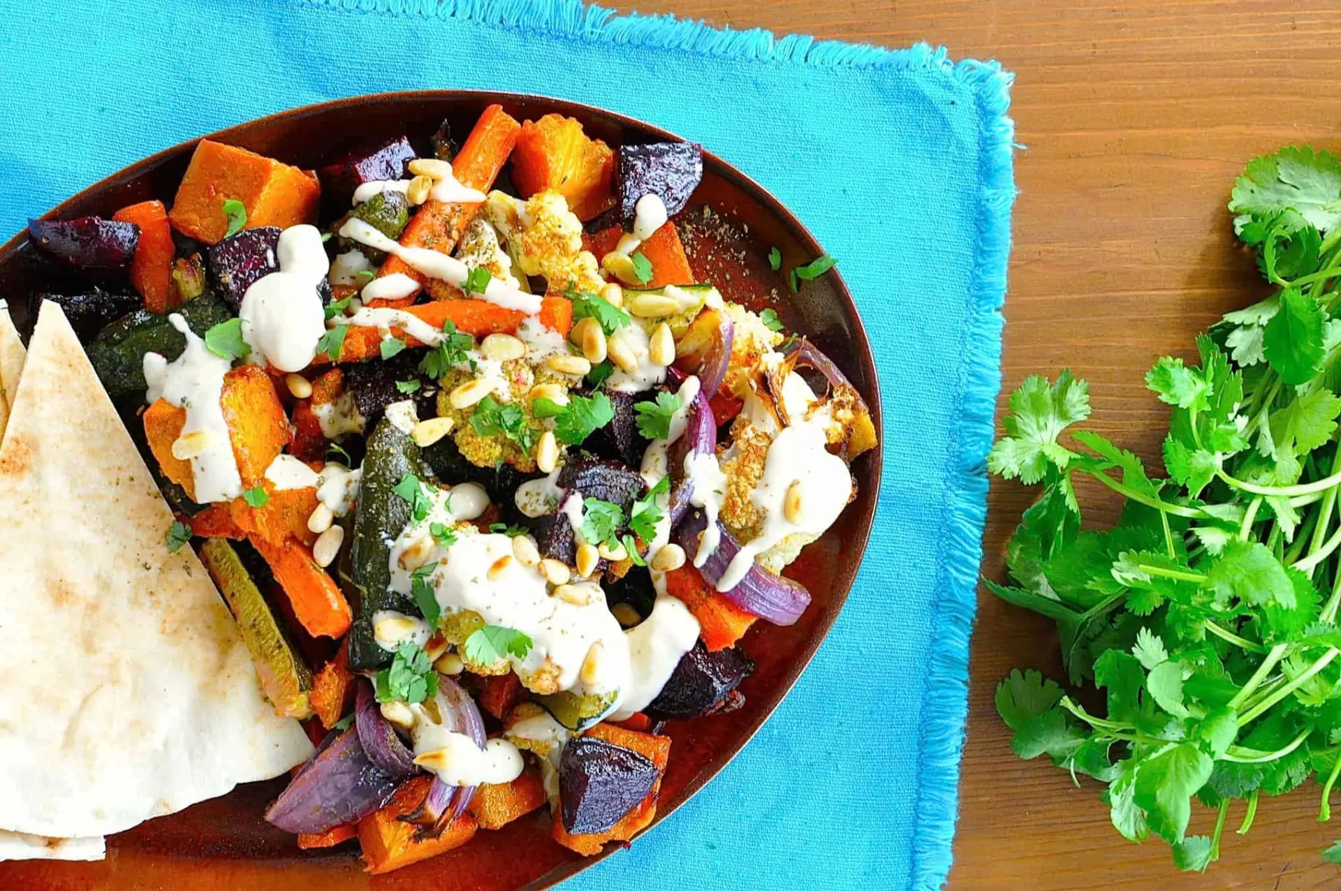 🥕 Овощи из духовки с тахини