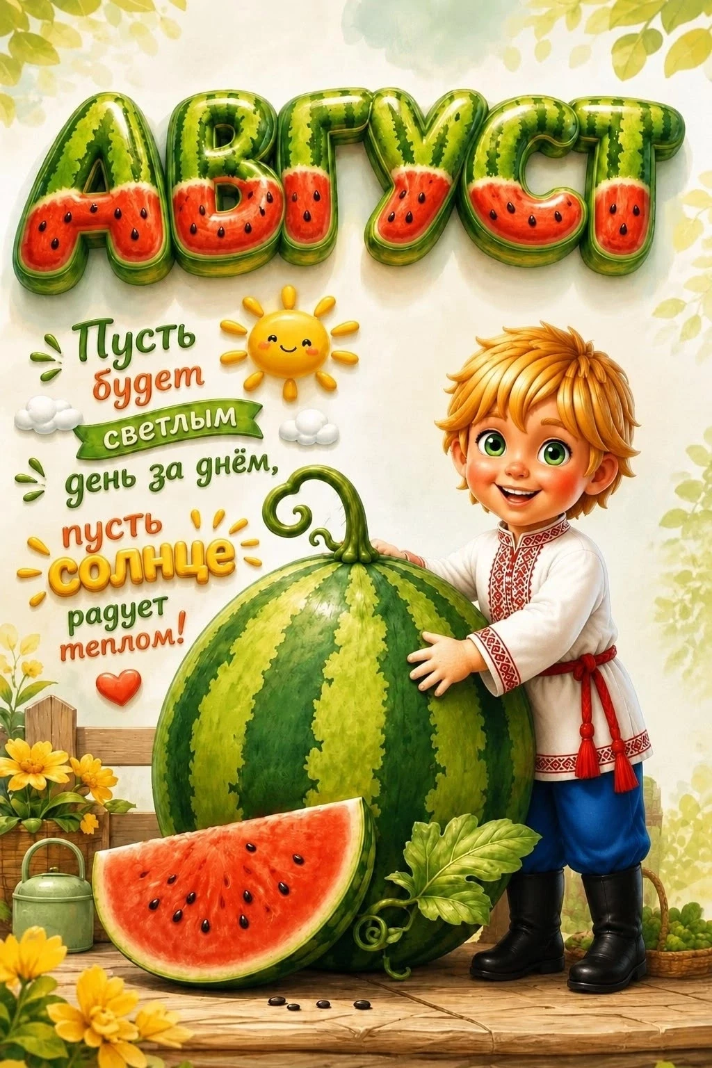 🌞🍉 Ура! К нам пришёл АВГУСТ — самый щедрый и вкусный месяц лета!
