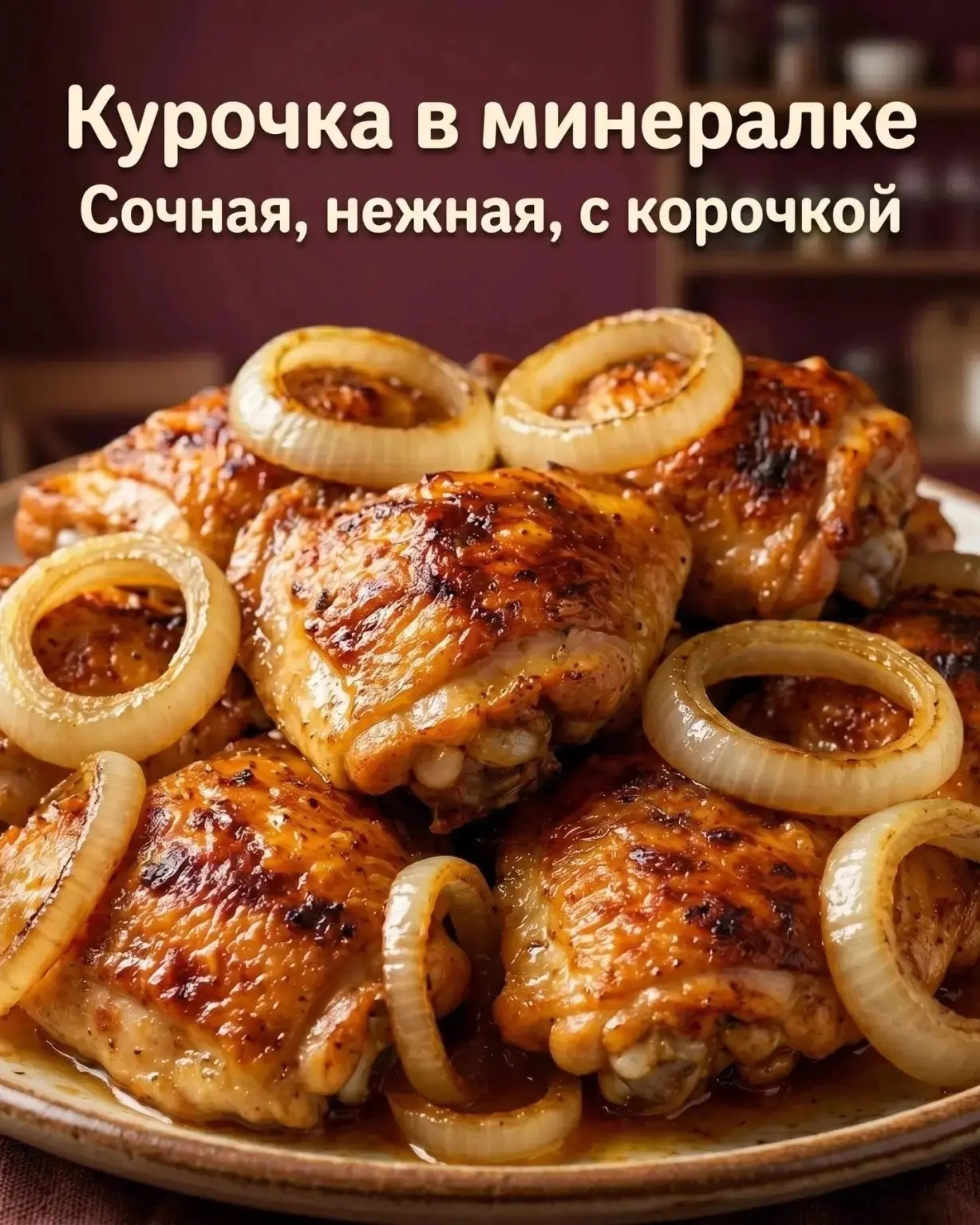Курочка, маринованная в минеральной воде 
Нежнейшее мясо с фантастической румяной корочкой 💛 Секрет