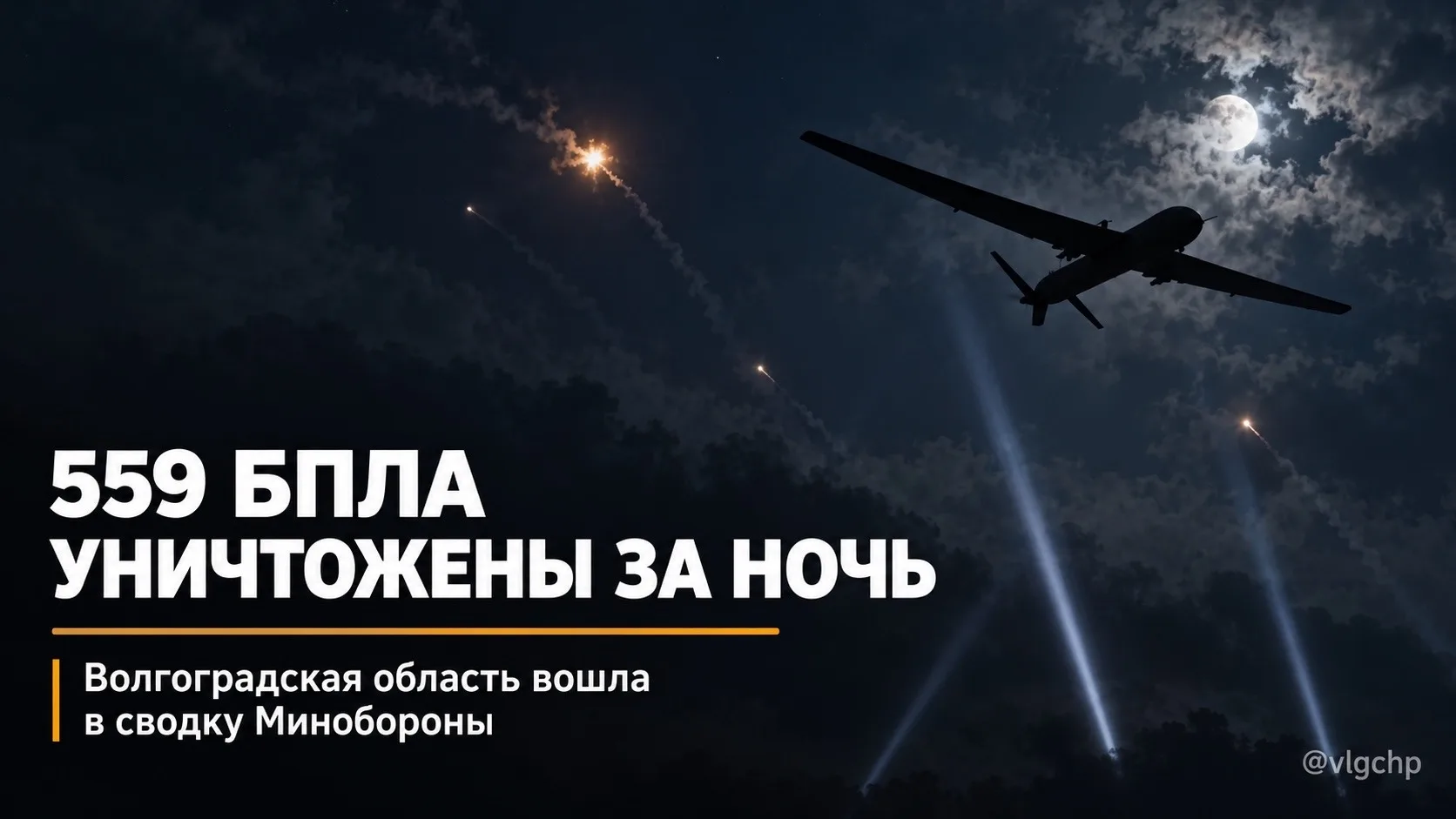 ⚡️Минобороны России сообщило об уничтожении 559 беспилотников самолётного типа в течени...