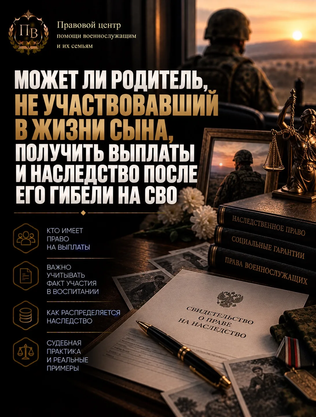📮Может ли отец, не участвовавший в жизни сына, получить выплаты и наследство после его...