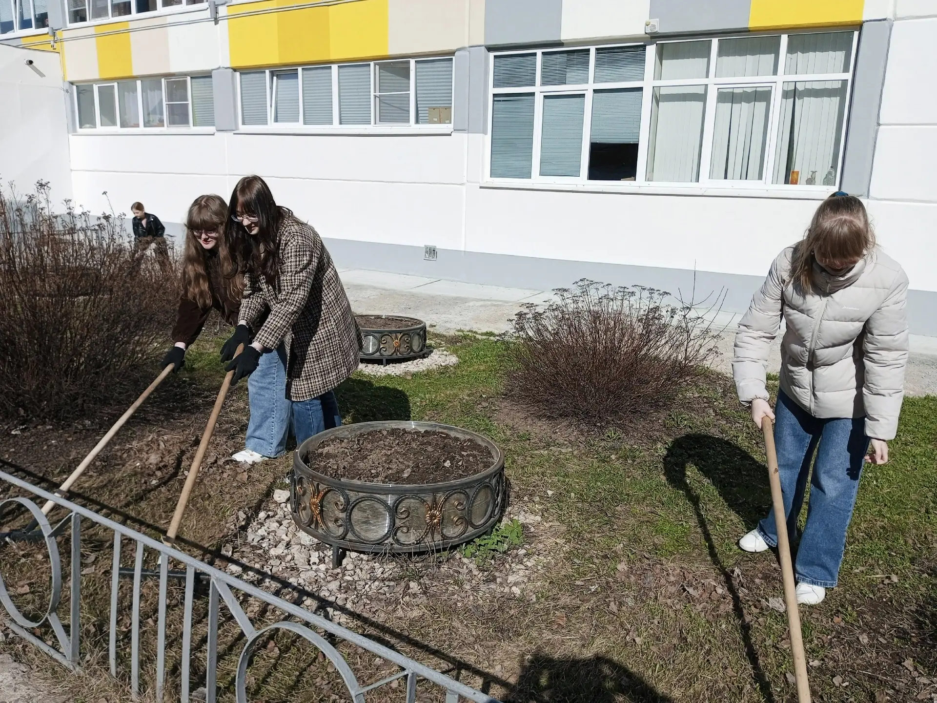 🌳 Субботники в школе: вместе делаем территорию чище!  В нашей школе снова кипит работа — проходят тр