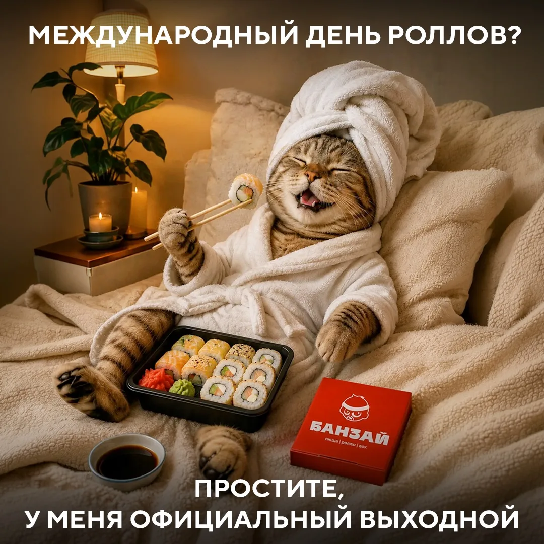 Нашли для вас повод заглянуть в «Банзай»😉