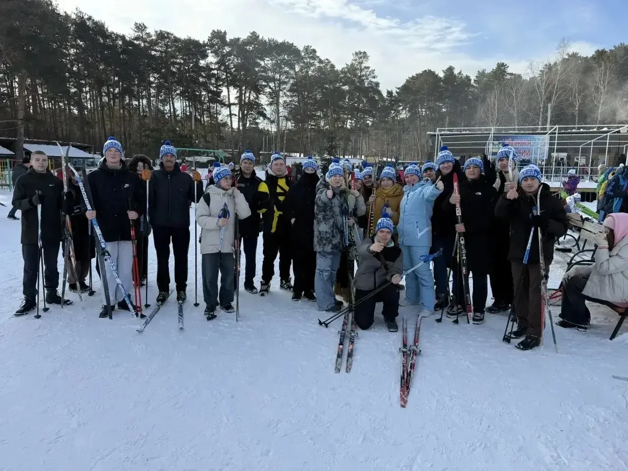 ⛷️Наши на «Лыжне России - 2026»!  Под руководством нашего директора Оксаны Вячеславны Левкиной и ком