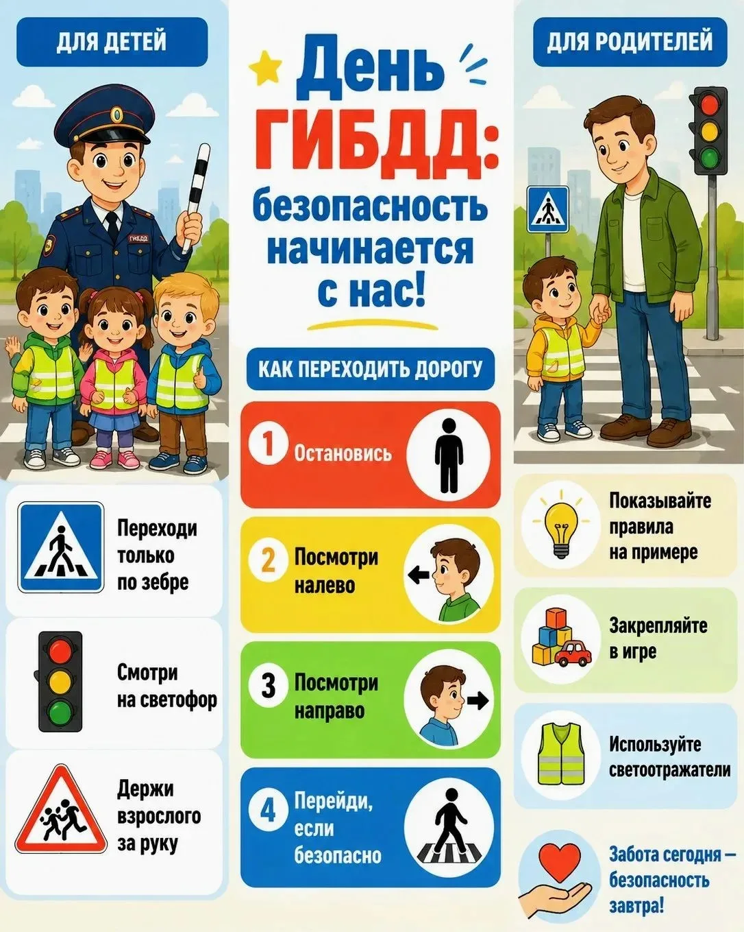 В честь праздника Госавтоинспекции России напоминаем о важности соблюдения правил дорожного движения