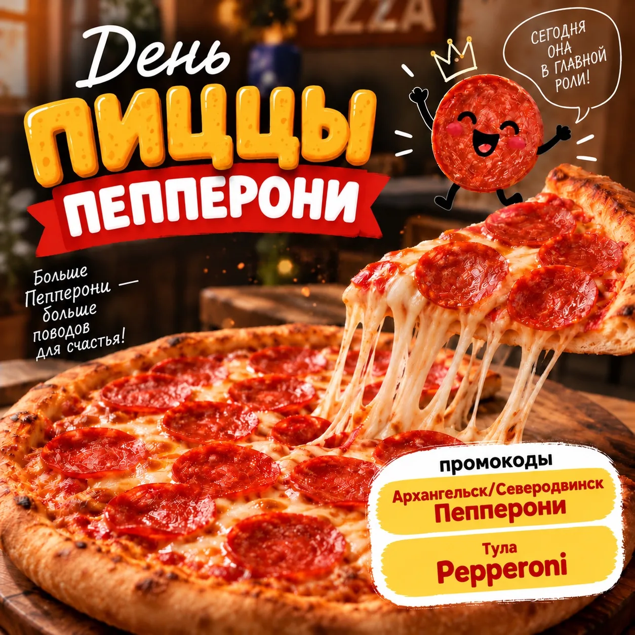 🍕 День пиццы Пепперони — праздник, который нельзя пропустить!