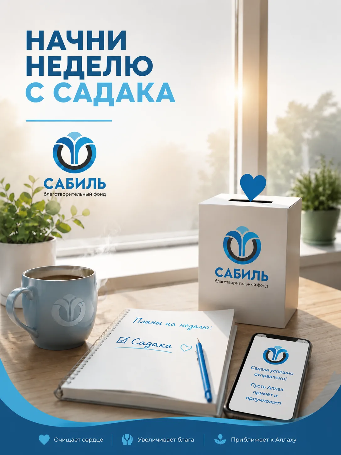 Пожертвование — благое начало недели!