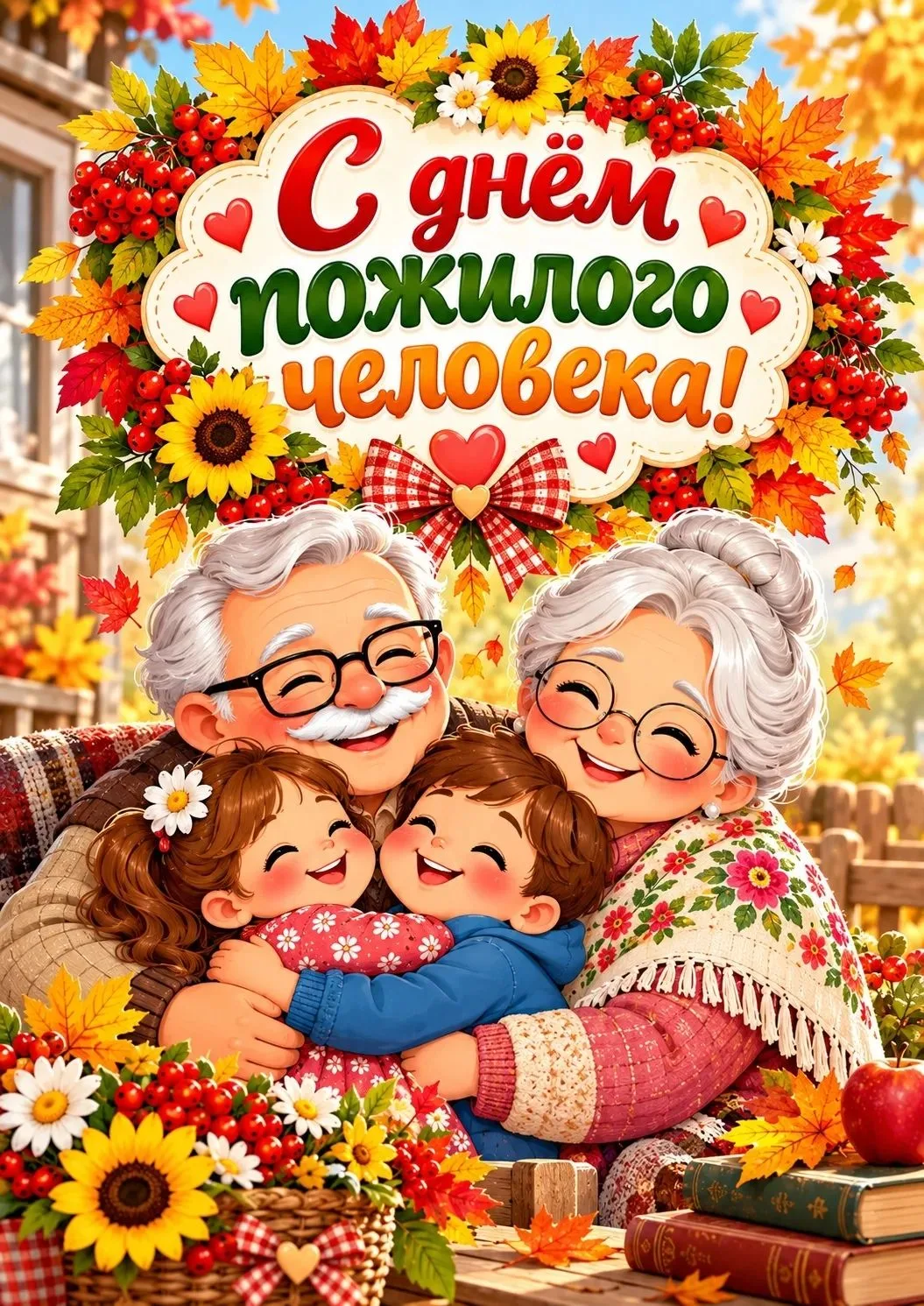 🍂 С Днём пожилого человека! Поздравления от МДОУ "Детский сад с. Марьино-Лашмино! 🍂