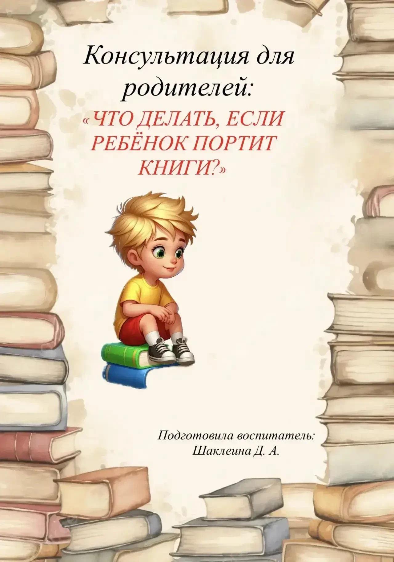 Как научить детей аккуратно обращаться с книгами расскажет воспитатель Дарья Алексеевна