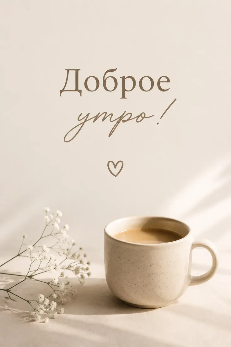 Доброе утро! Пусть ваш день будет лёгким, как чашка капучино, и продуктивным, как вы са...