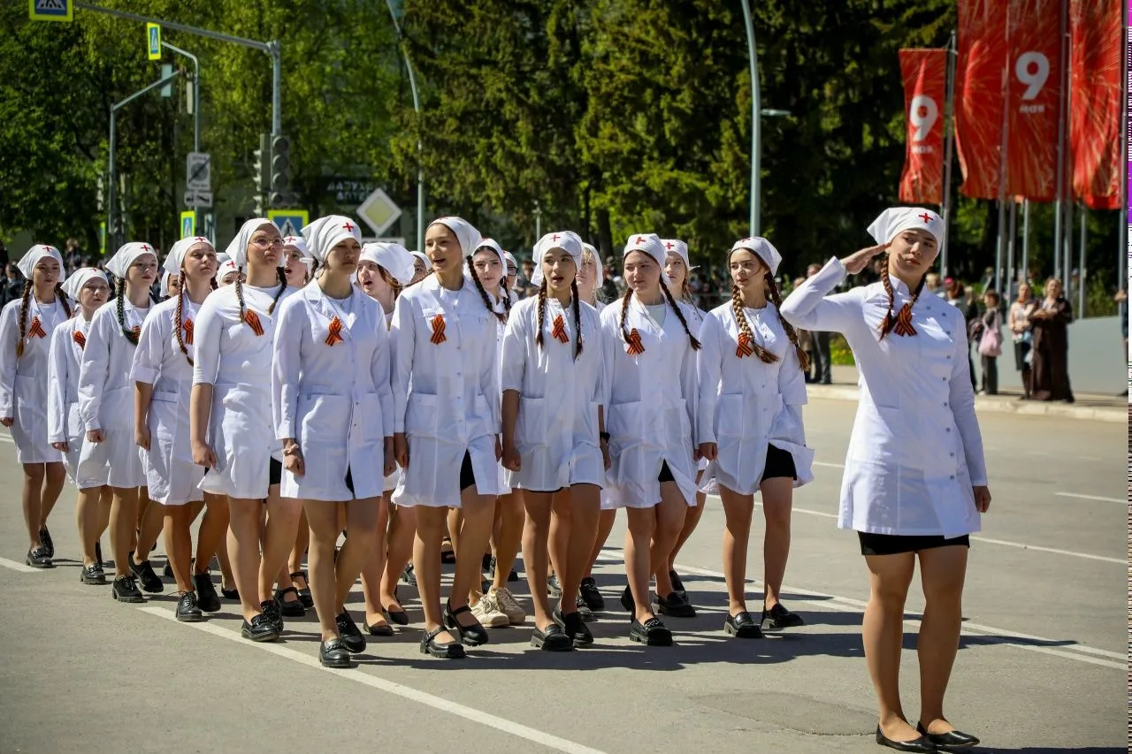 9 мая 2026 года студенты Бугульминского медицинского колледжа имени А.П.Вязьмина принял...
