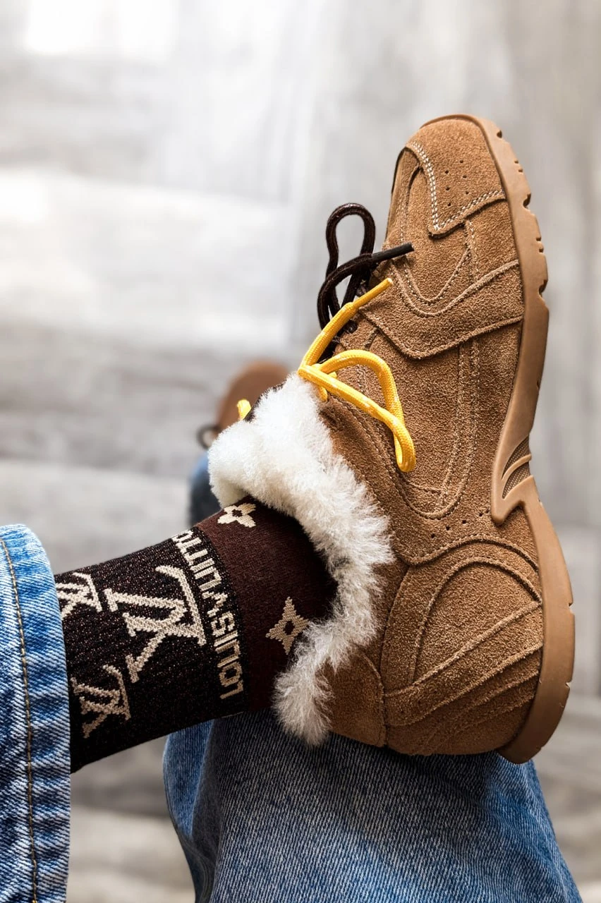 🧡ЗАМШЕВЫЕ КРОССОВКИ С "МЕХОМ" КАК В MIU MIU ЗА 3000₽🧡