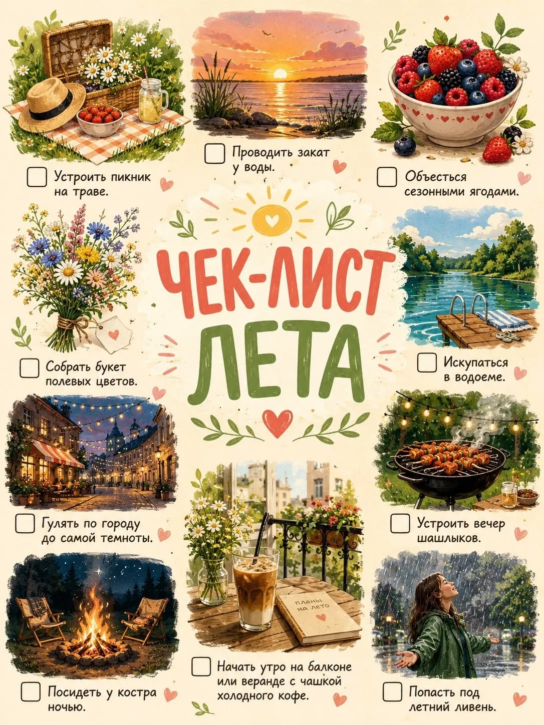 А что уже успели сделать вы этим летом? ☀️🌊🌳
Расскажите нам в комментариях! ⛱️