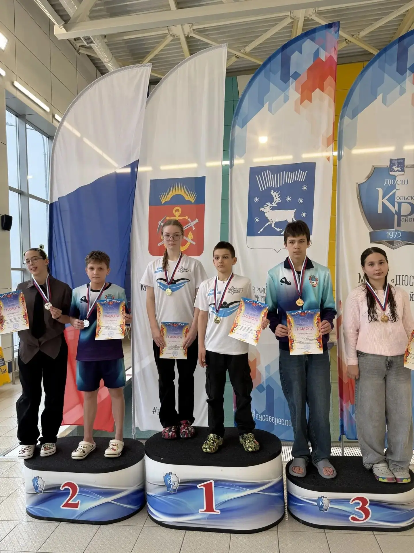 Волна побед на Кольской воде! 🌊🏊С 14 по 16 мая в Коле прошли областные соревнования по плаванию на
