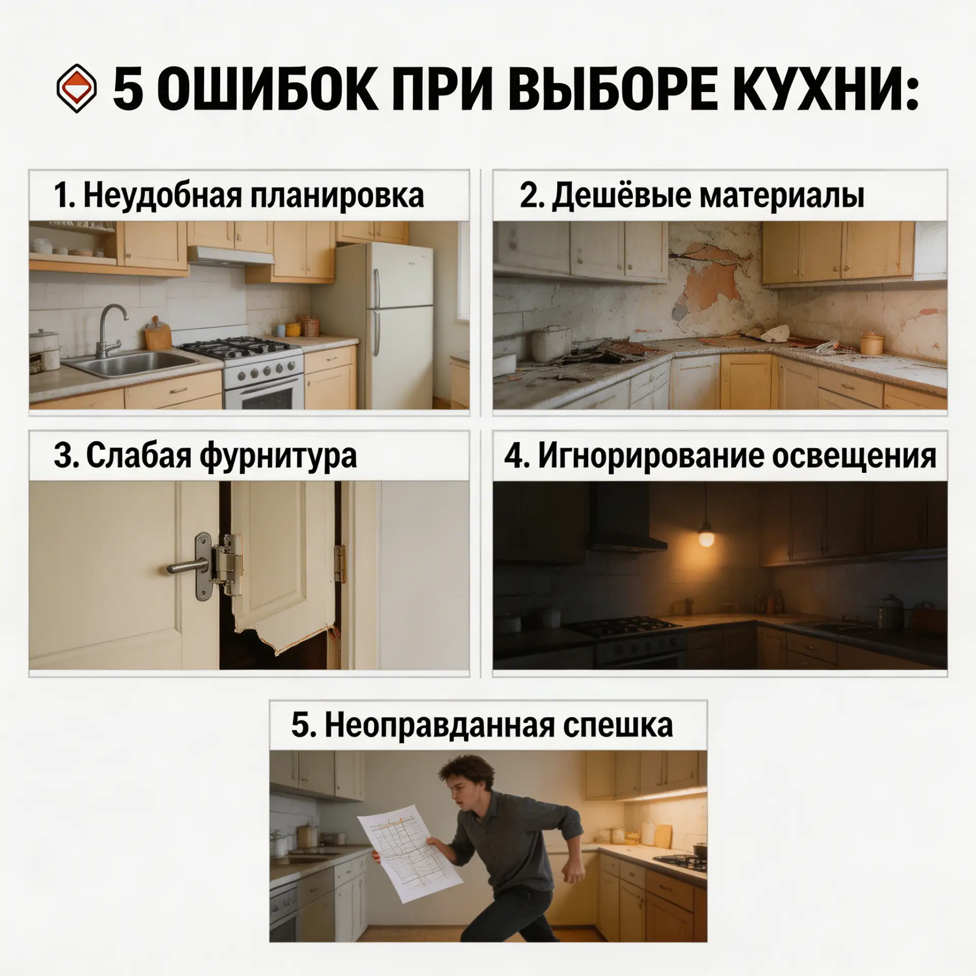 5 ошибок при выборе кухни — как их избежать?