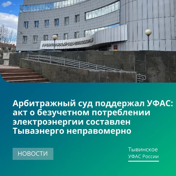 ⚖️Суд подтвердил выводы Тывинского УФАС и оставил решение службы в силе