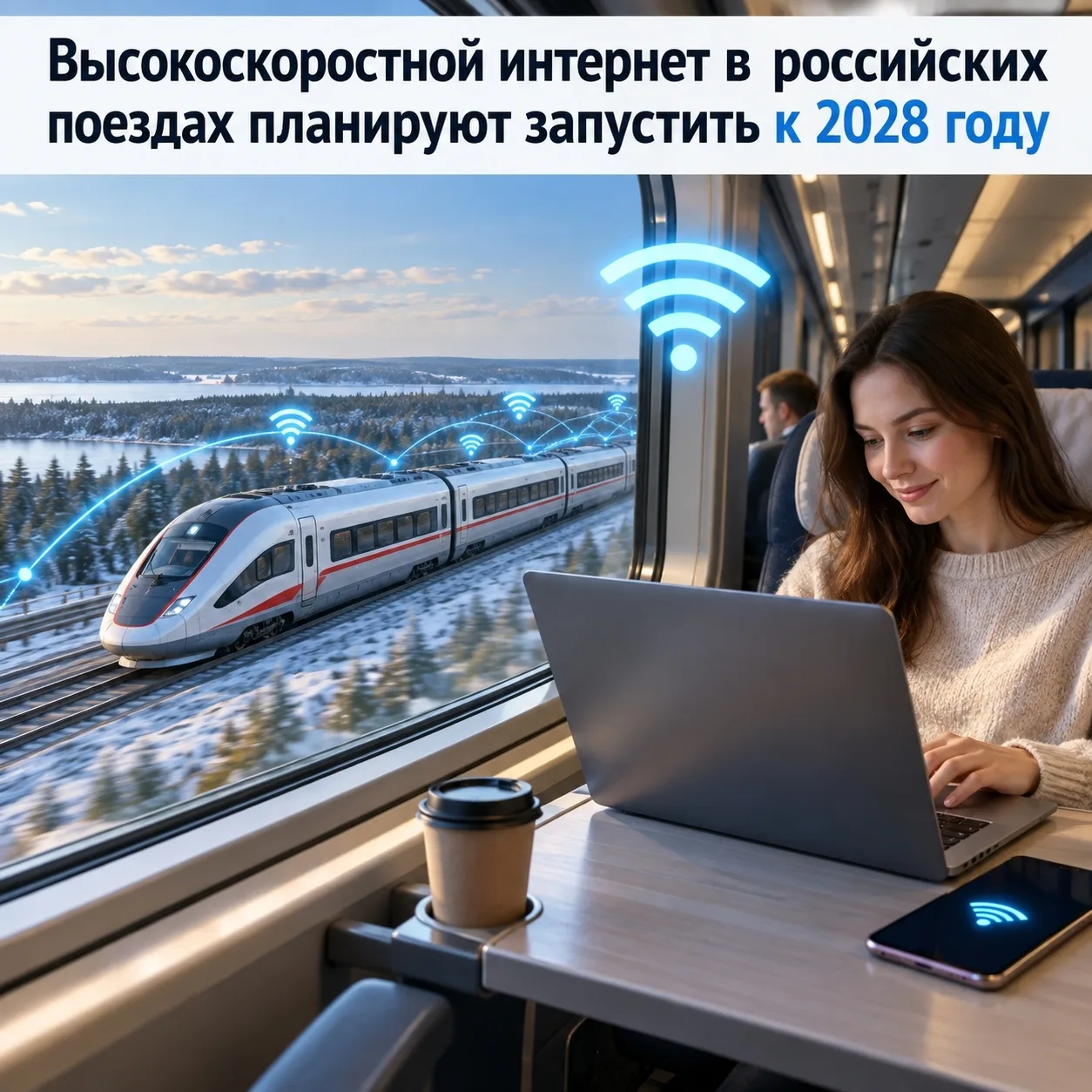 К 2028 году в российских железнодорожных составах планируют внедрить скоростной интерне...
