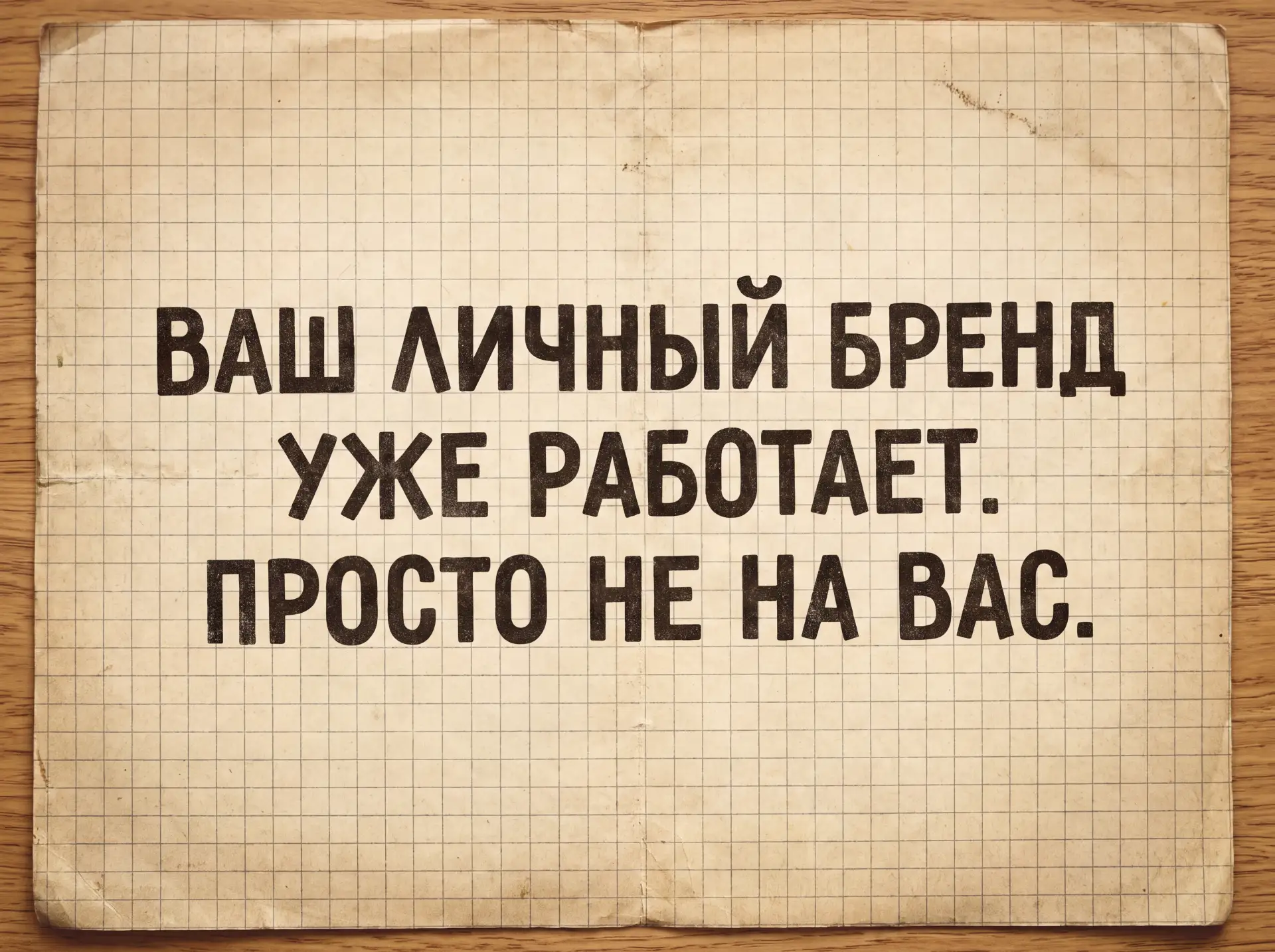 Ваш личный бренд уже работает. Просто не на вас.