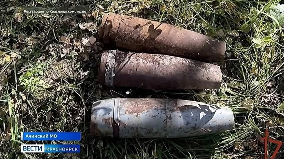 Два артиллерийских снаряда обнаружили в Ачинском округе во время сбора грибов