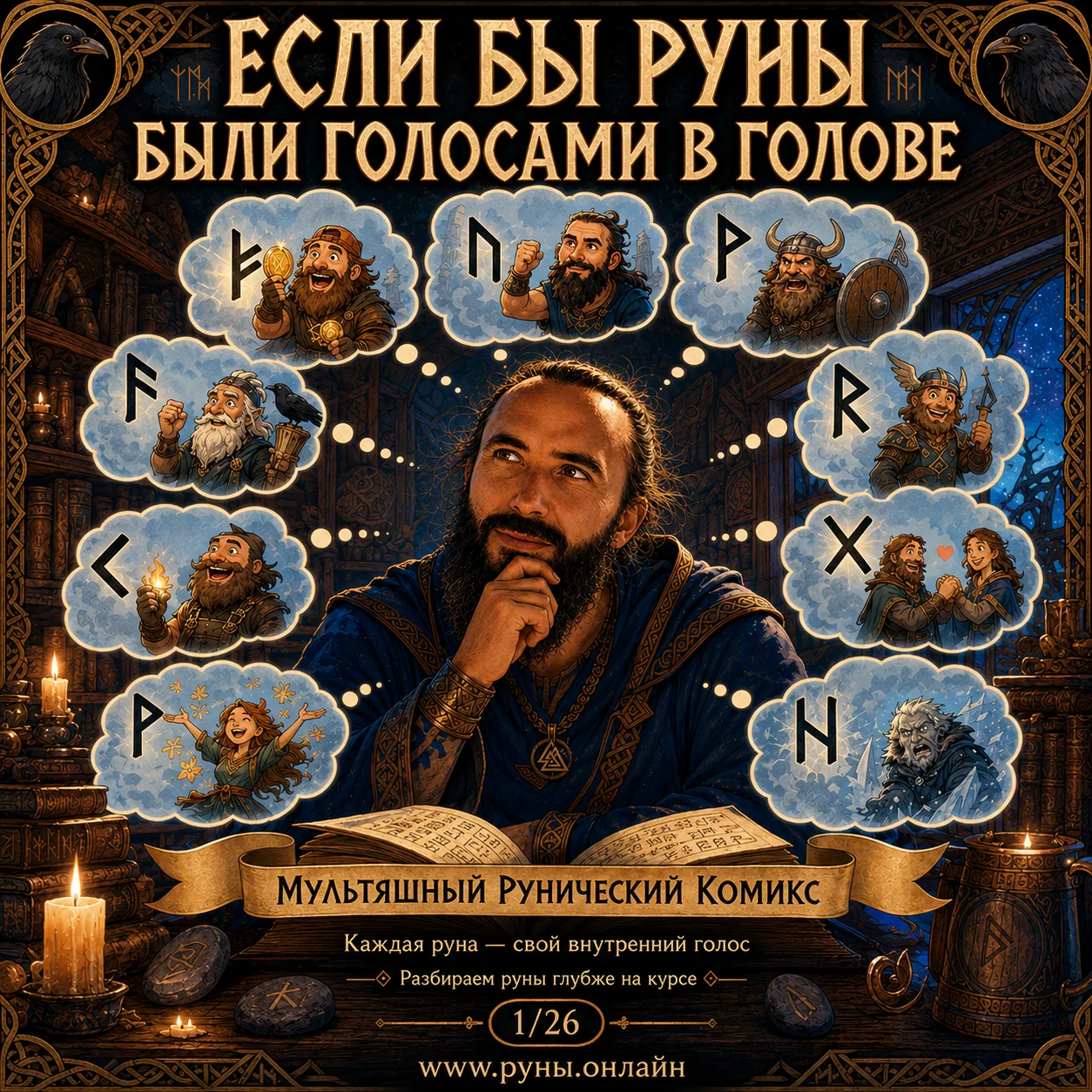 Рунический комикс "Если бы руны были голосами в голове". Часть 1