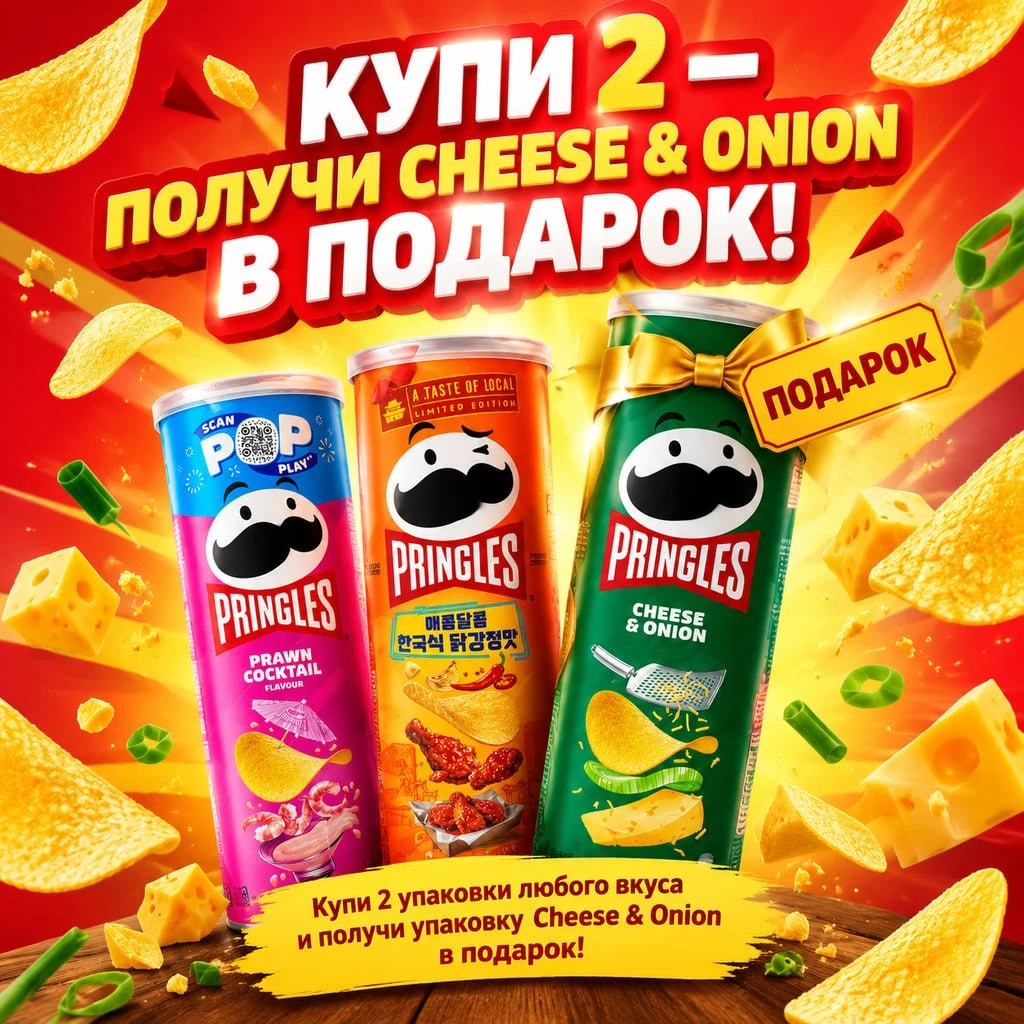 Хрусти с любимым вкусом — третий забирай в подарок! 🎁