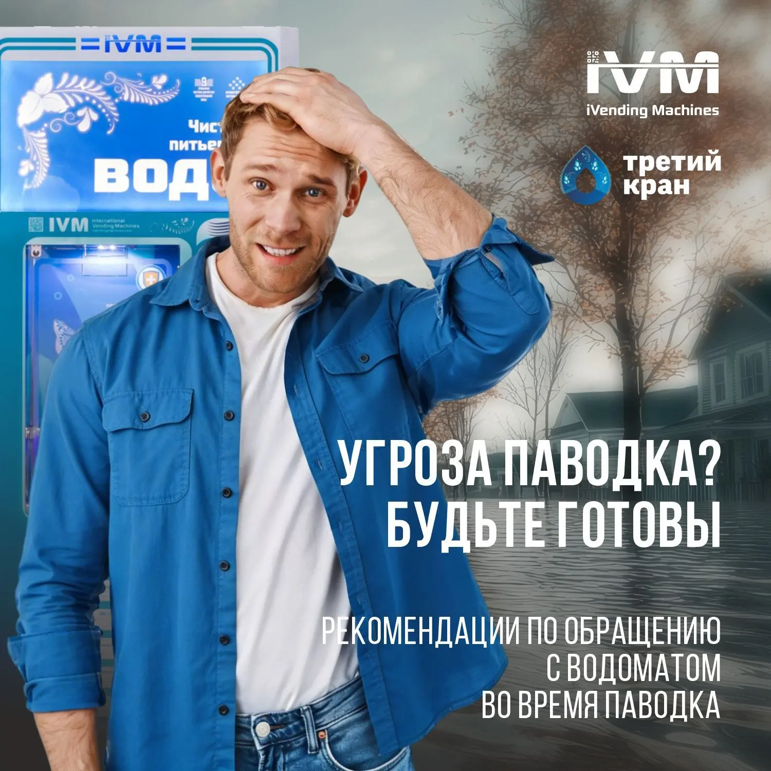 ‼️ Рекомендации по обращению с водоматом во время паводка
